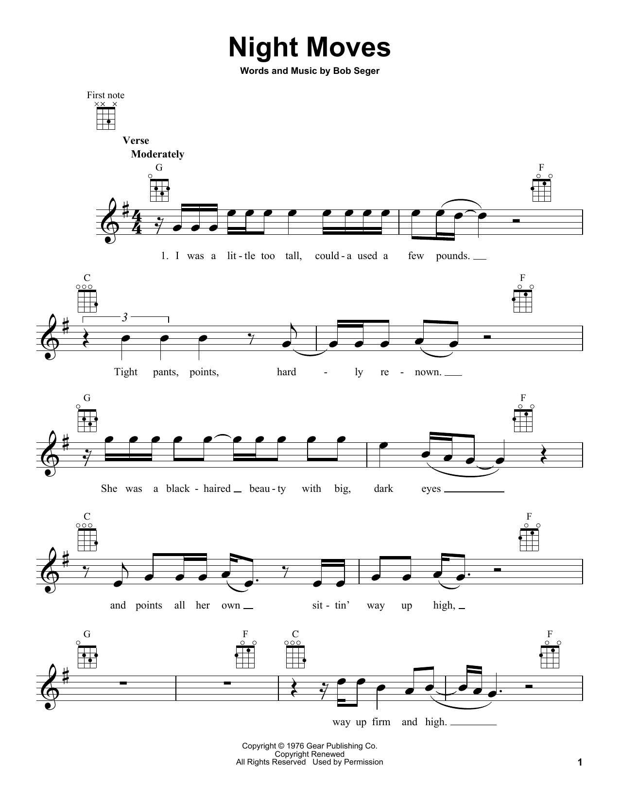 Product gallery: Page 1 of 1 Night Moves, Bob Seger