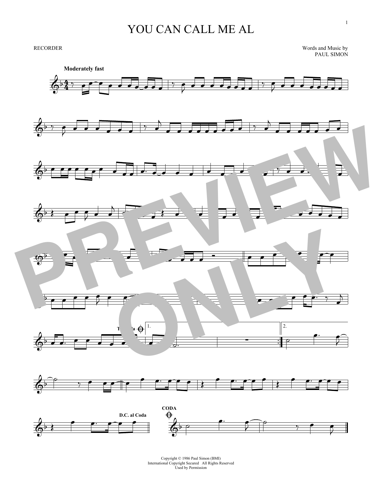 Product gallery: Page 1 of 1 You Can Call Me Al, Paul Simon