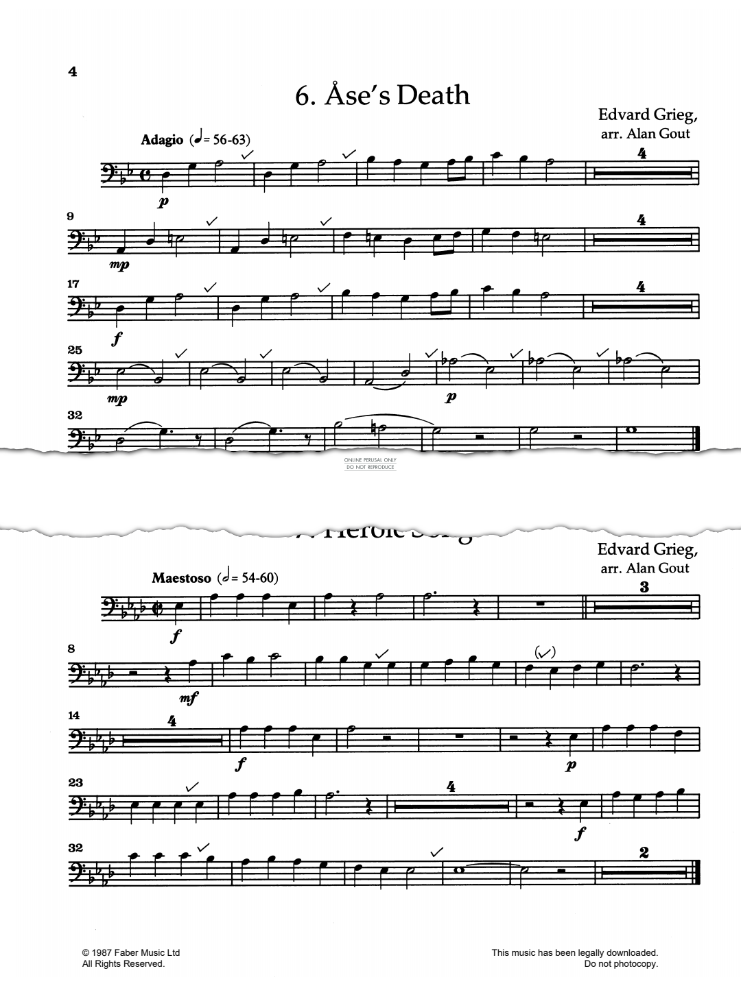 Produktgalerie: Seite 1 von 1 Åse's Death, Edvard Grieg, Klavier, Posaune