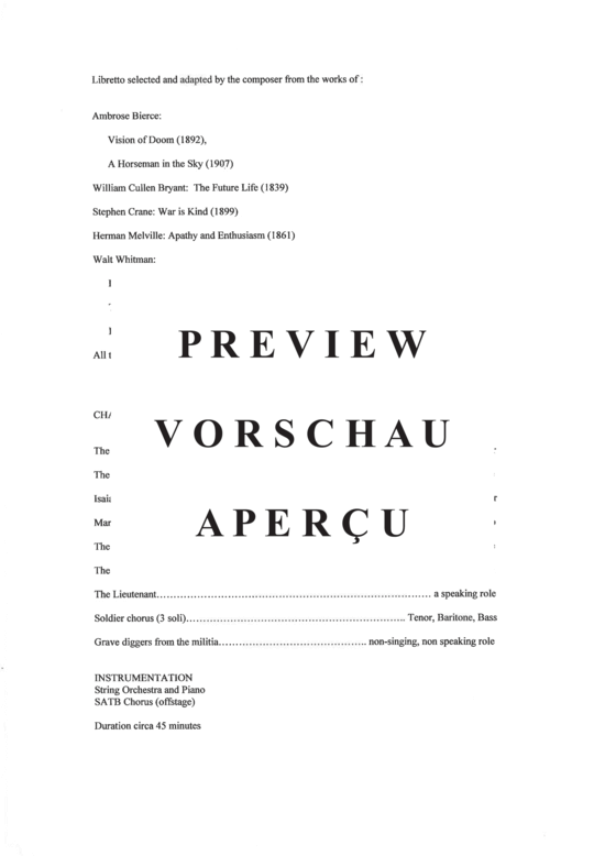 Product gallery: Page 3 of 21 The Death of Isiah Robb , , (mezzo soprano, baritone + male choir TBB + piano)