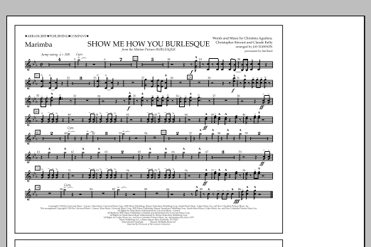 Produktbild zu:  Show Me How You Burlesque - Marimba - Jay Dawson