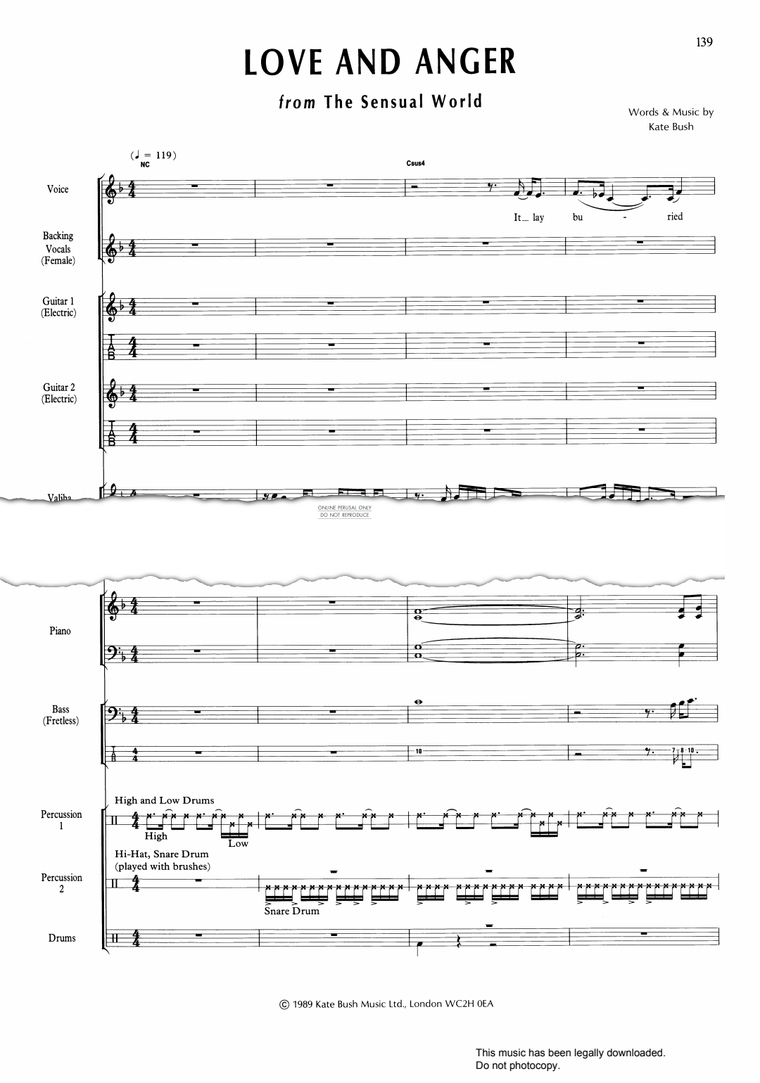 Product gallery: Page 1 of 1 Love And Anger, Kate Bush