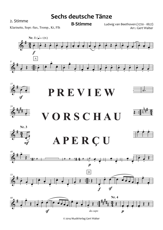 Produktgalerie: Seite 14 von 21 Sechs deutsche Tänze , , (Quintett flexible Besetzung)
