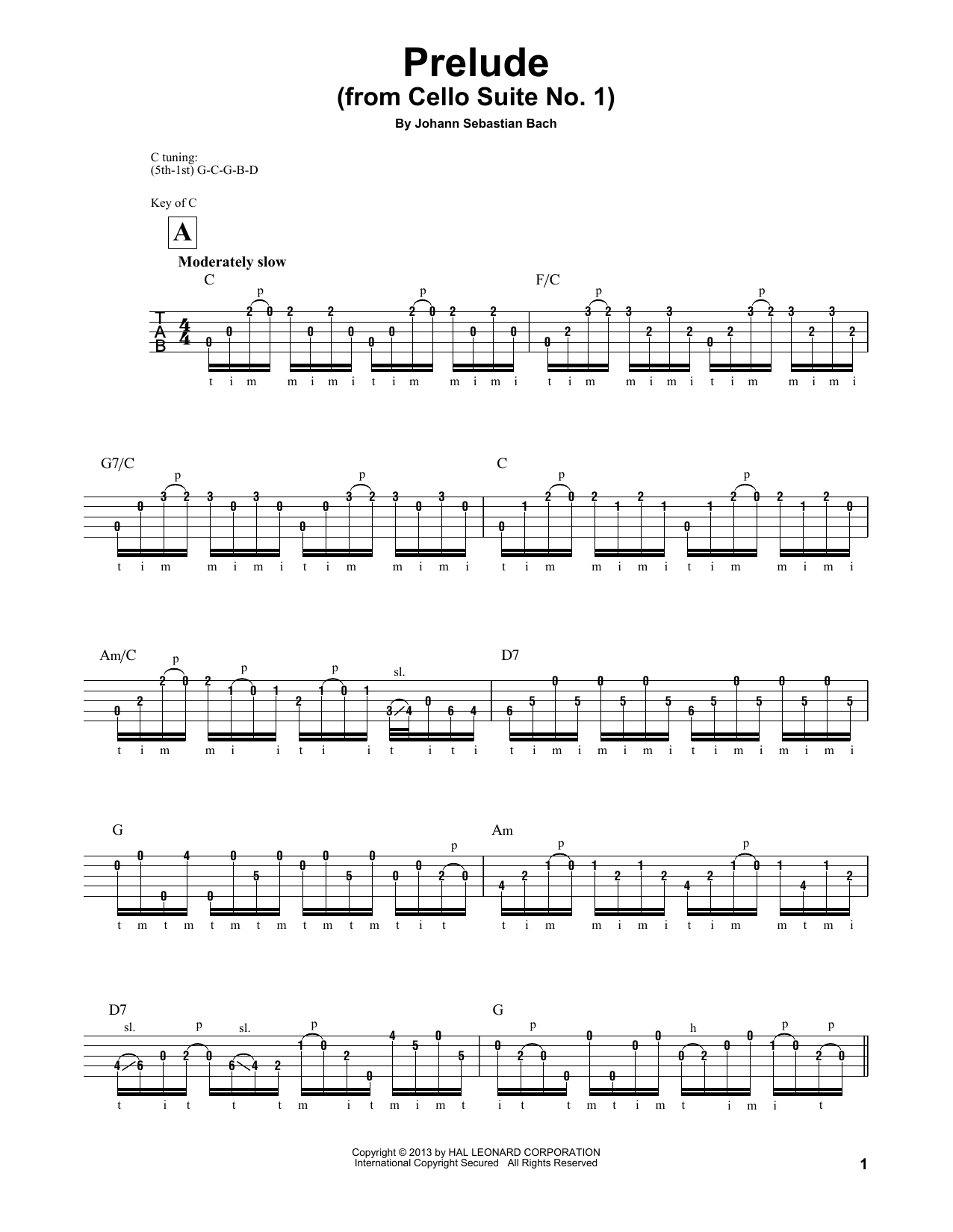 Produktgalerie: Seite 1 von 1 Prelude (Cello Suite No. 1), Mark Phillips, Banjo