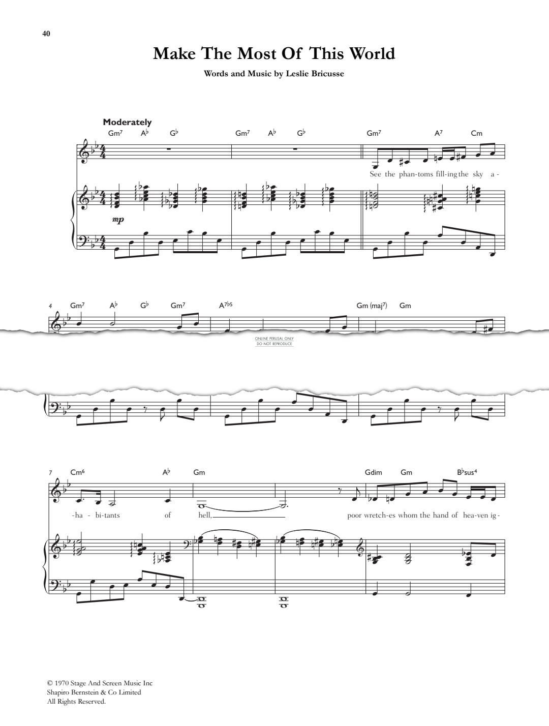 Produktbild zu: Make The Most Of The World (from Scrooge)