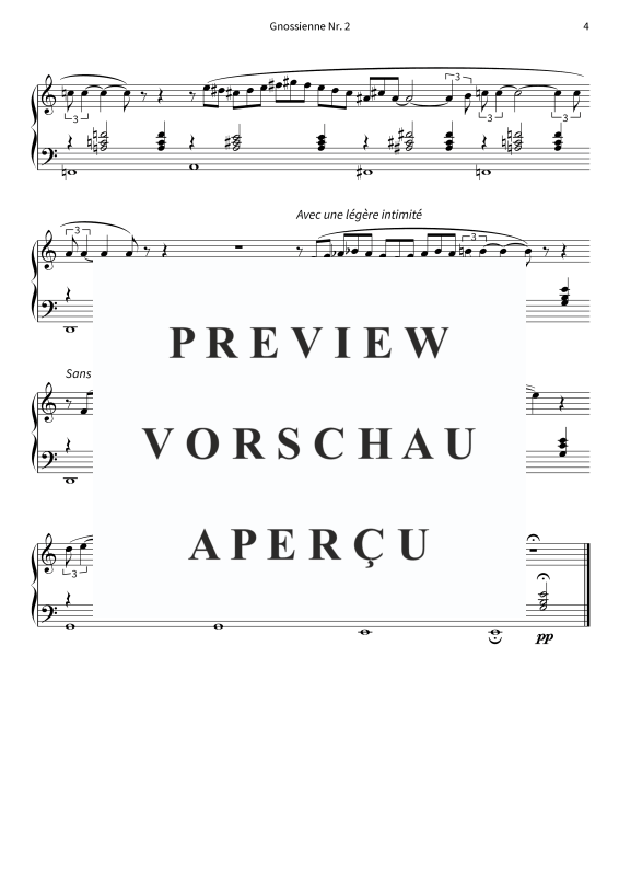 Product gallery: Page 6 of 7 Gnossienne Nr. 2 - Geheimnisvolles Klavierstück, , Solo Piano