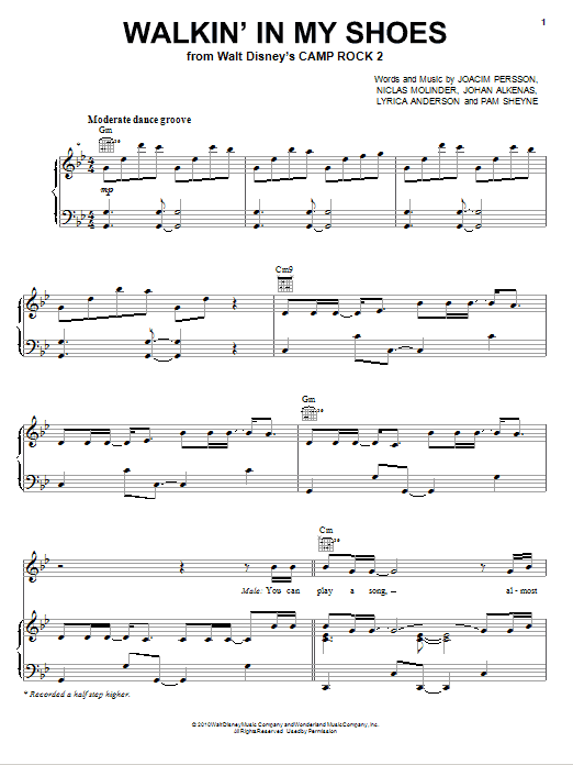 Product picture to: Walkin' In My Shoes (from Camp Rock 2)