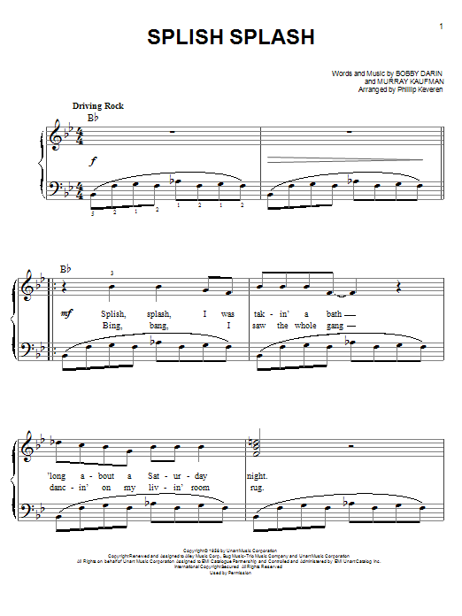 Product picture to: Splish Splash (arr. Phillip Keveren)
