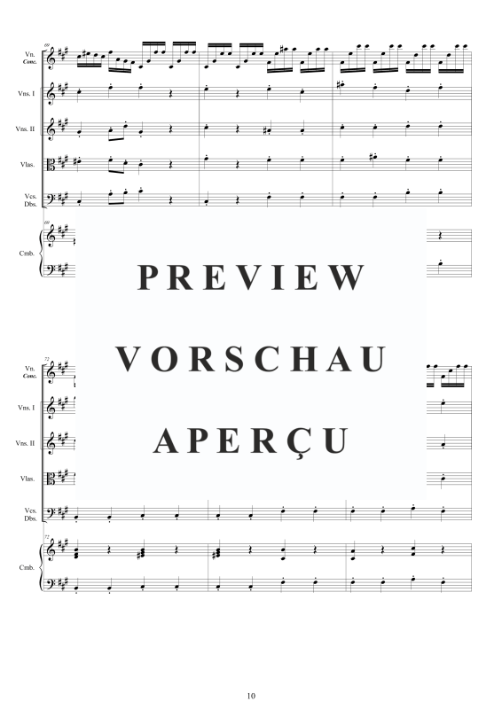 Produktgalerie: Seite 11 von 11 Concerto No.4 in A-Dur Op.9, , Violine concertante, Streicher Ensemble und Cembalo BC