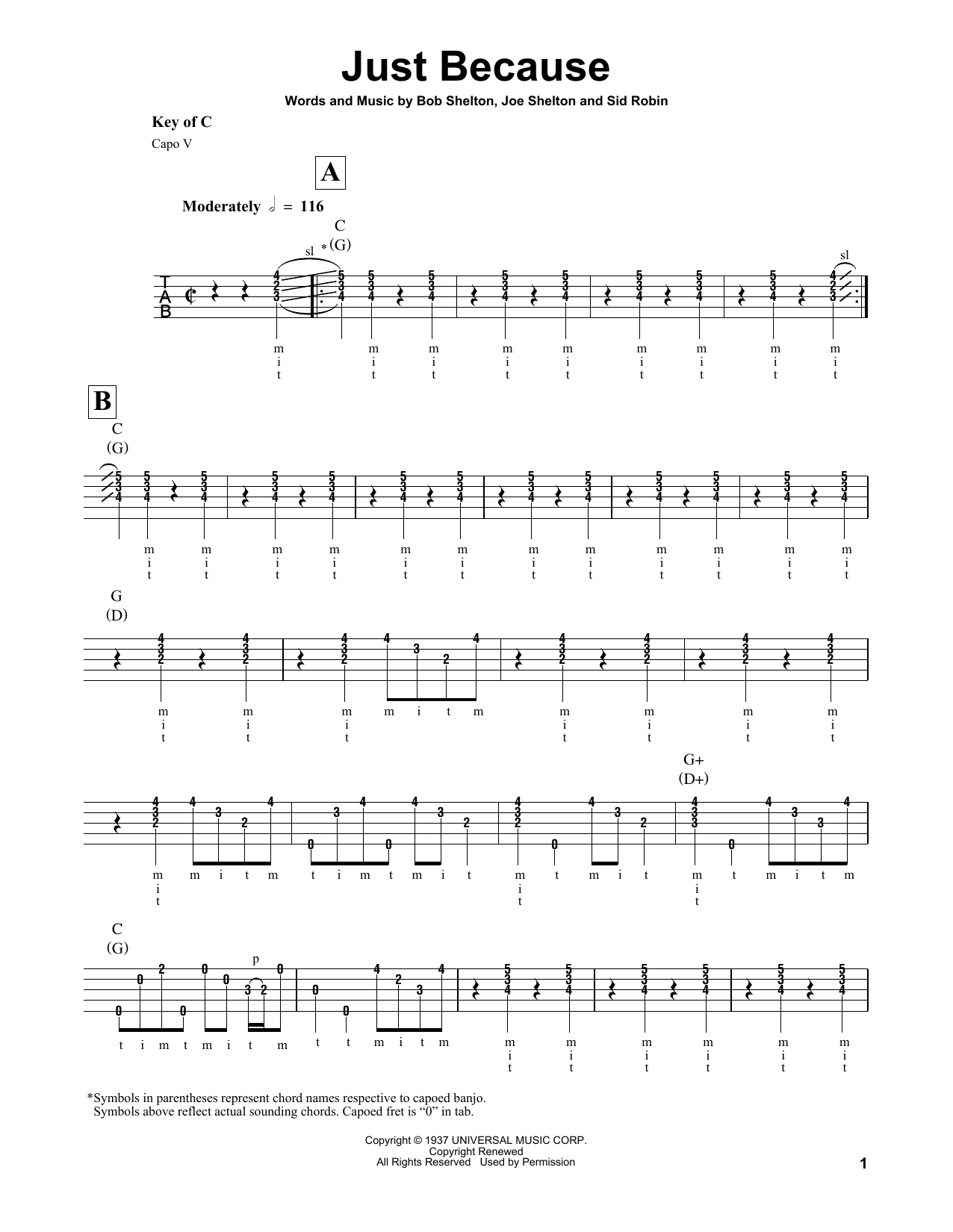 Produktgalerie: Seite 1 von 1 Just Because, Bob Shelton, Banjo