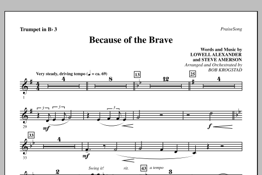 Product picture to: Because Of The Brave - Trumpet 3