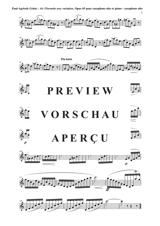 gallery: Air Florentin avec variation, opus 65 , , (Alt-Saxophon + Klavier)