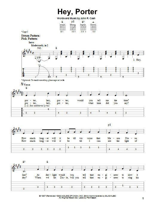 Product gallery: Page 1 of 1 Hey, Porter, Johnny Cash