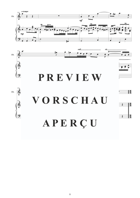 Produktgalerie: Seite 9 von 11 Oboe Concerto No.5 in C-Dur Op.9, , Oboe und Cembalo/Klavier