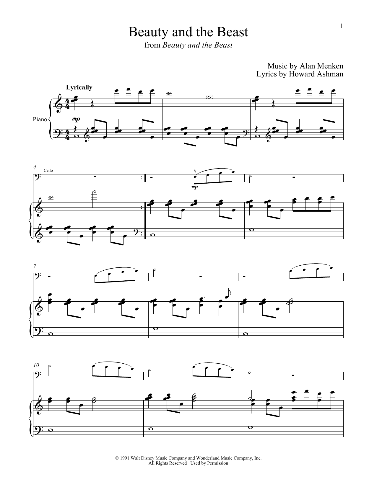 Produktbild zu:  Beauty And The Beast - Alan Menken & Howard Ashman