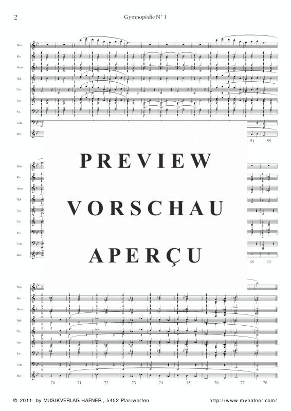 gallery: Gymnopedie No. 1, , (Großes Blasorchester)