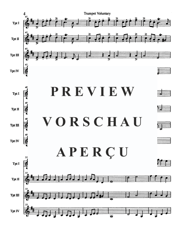 Produktgalerie: Seite 6 von 11 Trumpet Voluntary, , Trompeten Quartett