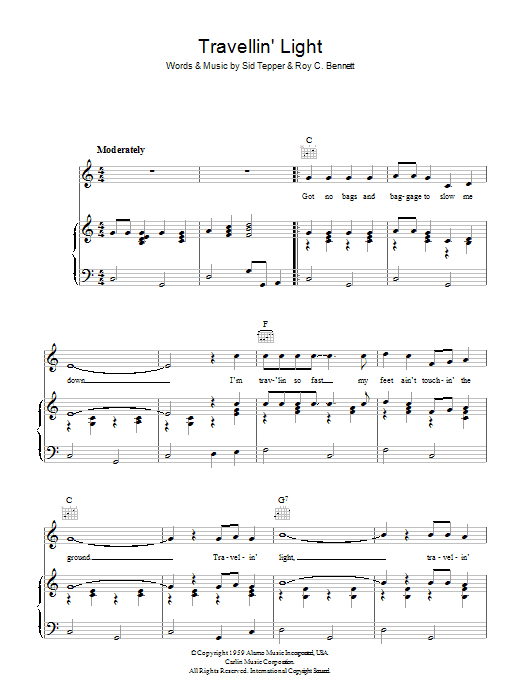Produktgalerie: Seite 1 von 1 Travellin' Light, Cliff Richard, Gesang, Gitarre, Klavier
