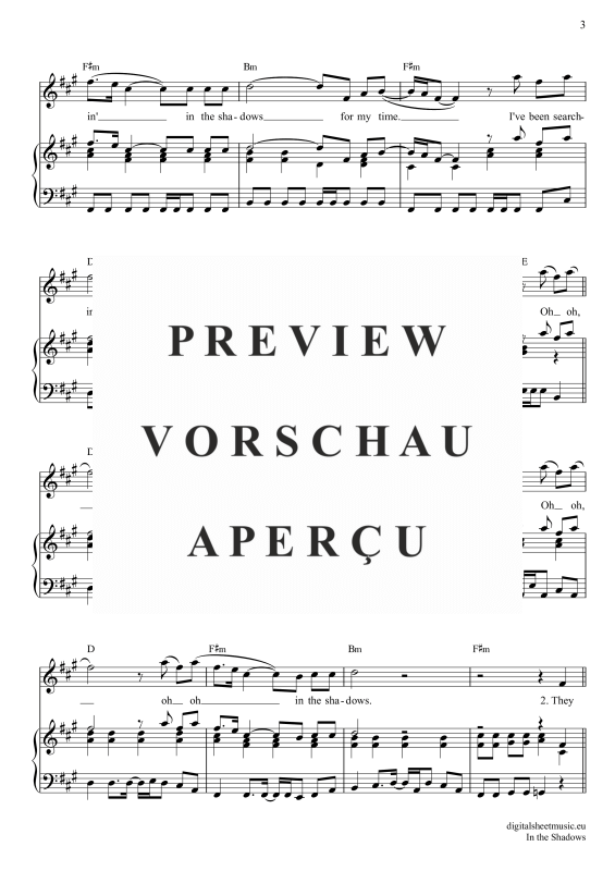 gallery: In The Shadows, Rasmus, Klavier, Gesang & Akkorde