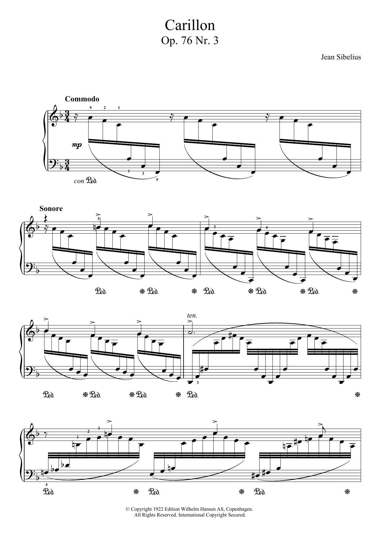 Product picture to: 13 Morceaux, Op.76 - III. Carillon