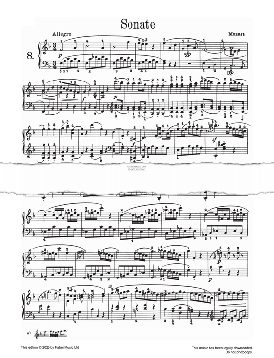 Produktgalerie: Seite 1 von 1 Sonata in F major KV 332, Wolfgang Amadeus Mozart, Klavier