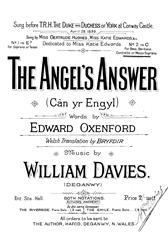 cover: The Angel's Answer, William Davies
