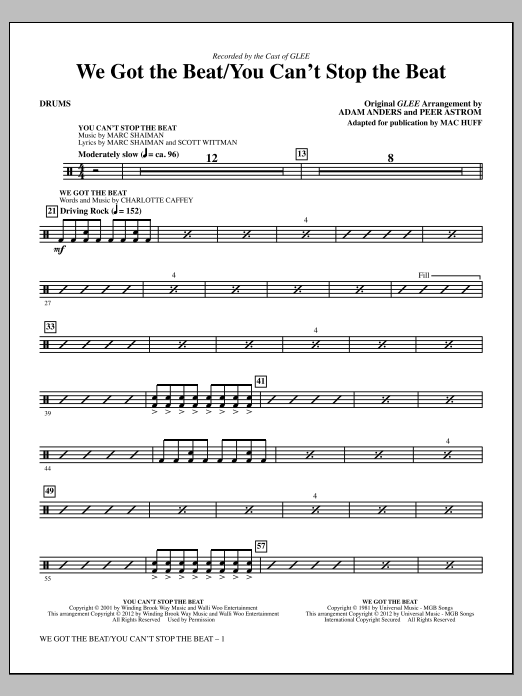 Produktbild zu: We Got The Beat / You Can't Stop The Beat - Drums