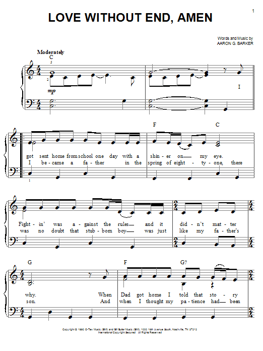 Produktbild zu: Love Without End, Amen