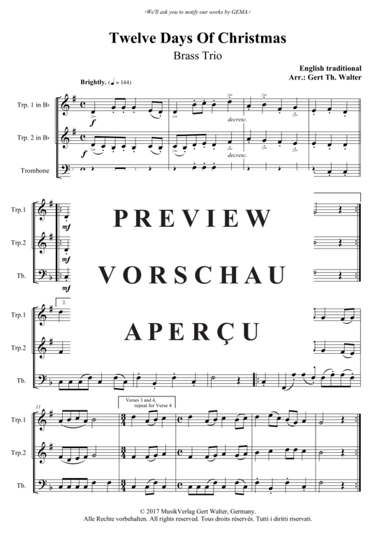 Produktbild zu: Twelve Days Of Christmas Traditional