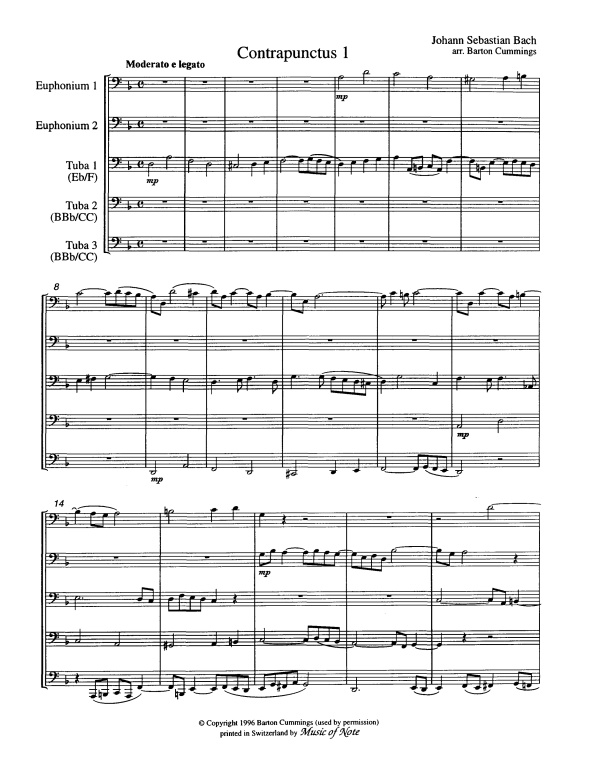 Produktgalerie: Seite 1 von 11 Contrapunctus I, , Tuba Quintett EETTT