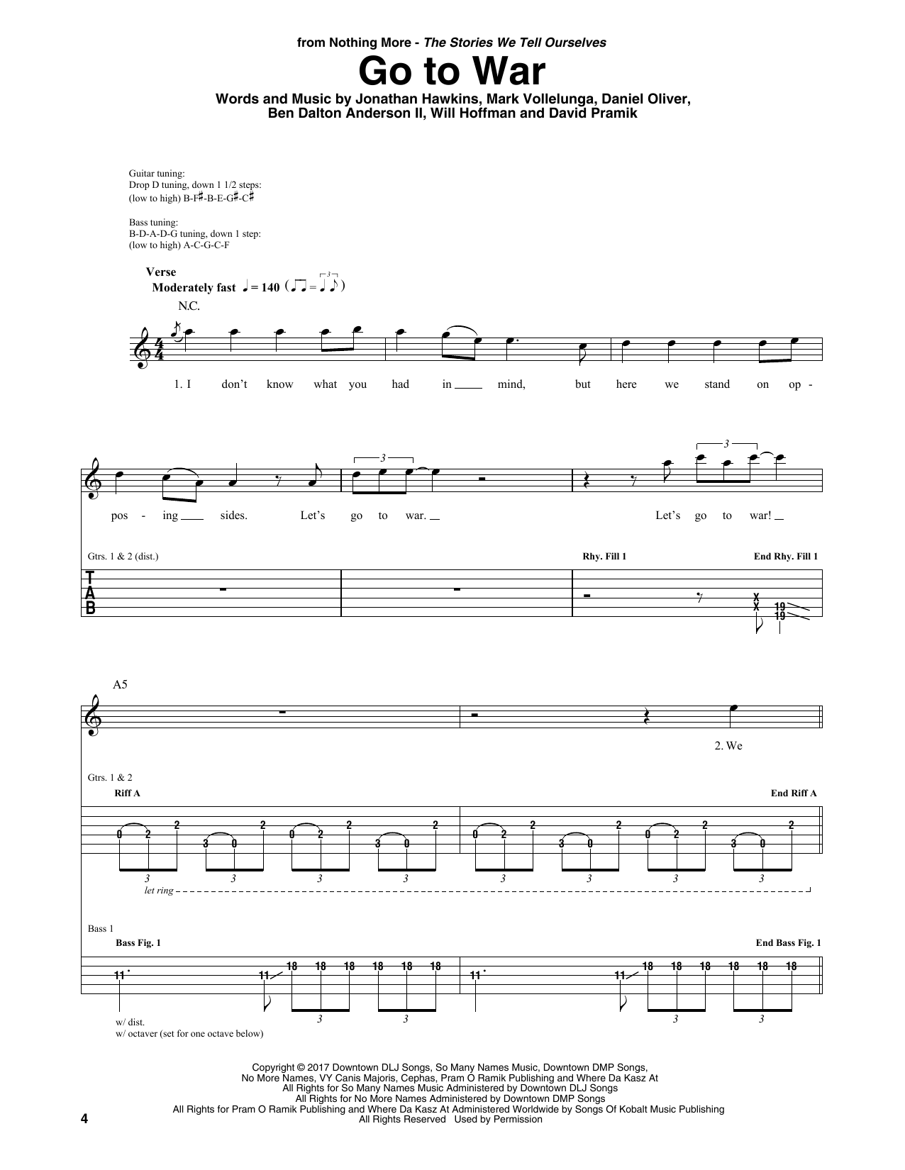 Produktgalerie: Seite 1 von 1 Go To War, Nothing More, Gitarre