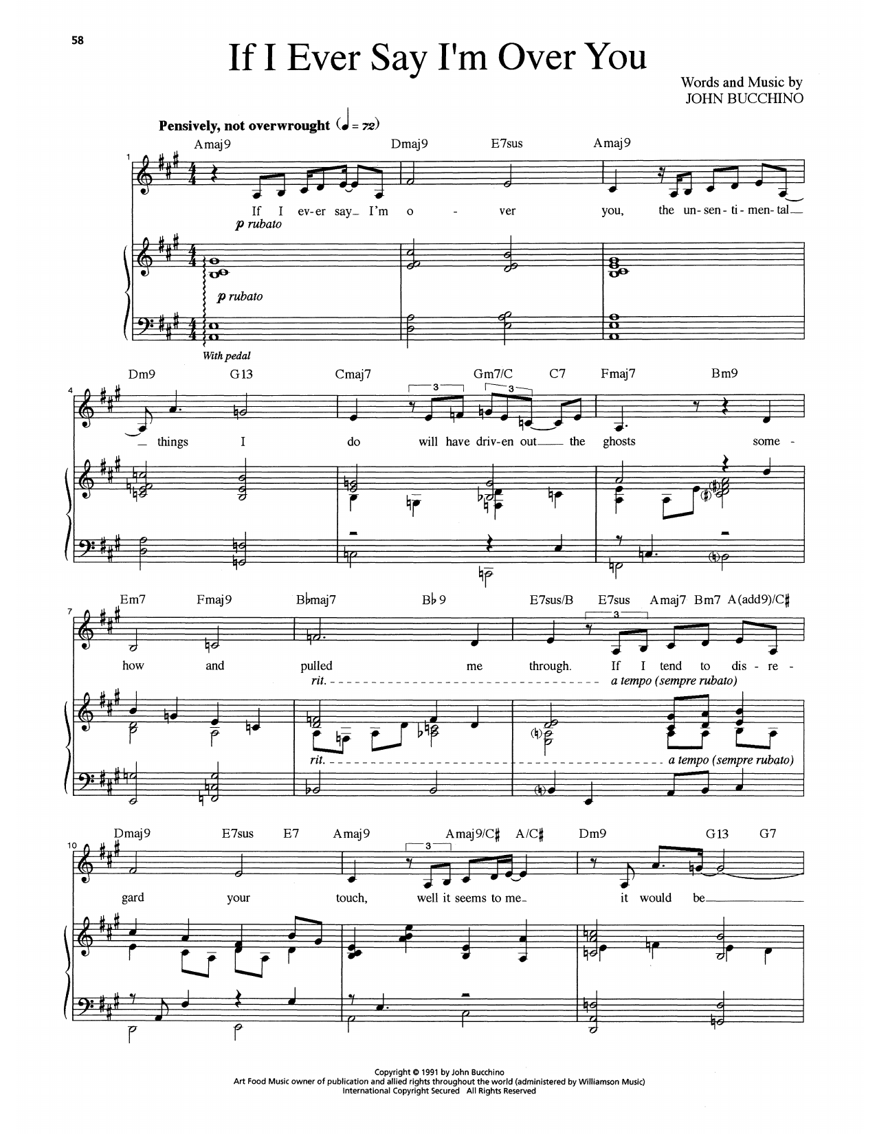 Produktgalerie: Seite 1 von 1 If I Ever Say I'm Over You, John Bucchino, Gesang, Klavier