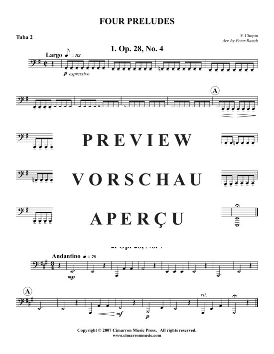 Product gallery: Page 16 of 17 Vier Prelude , , (Tuba Quartet: 2x Baritone, 2xTuba)