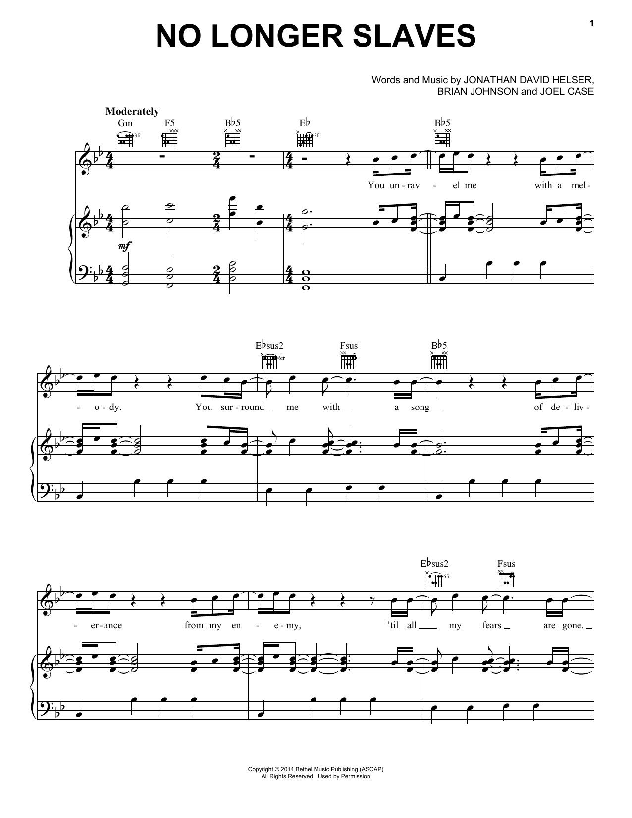 Produktgalerie: Seite 1 von 1 No Longer Slaves, Bethel Music, Gesang, Gitarre, Klavier