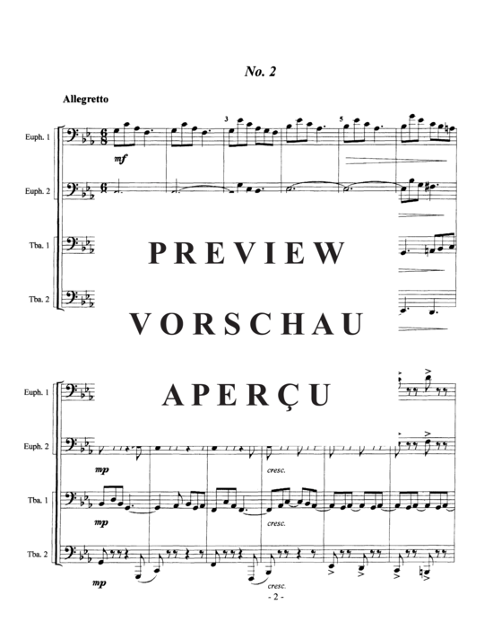 Product gallery: Page 4 of 10 Trois Antiennes , , (Tuba Quartett EETT)