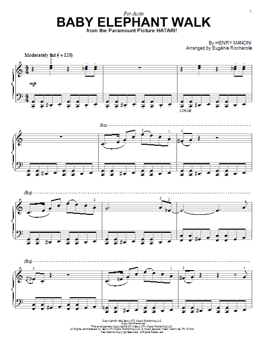 Product gallery: Page 1 of 1 Baby Elephant Walk, Henry Mancini