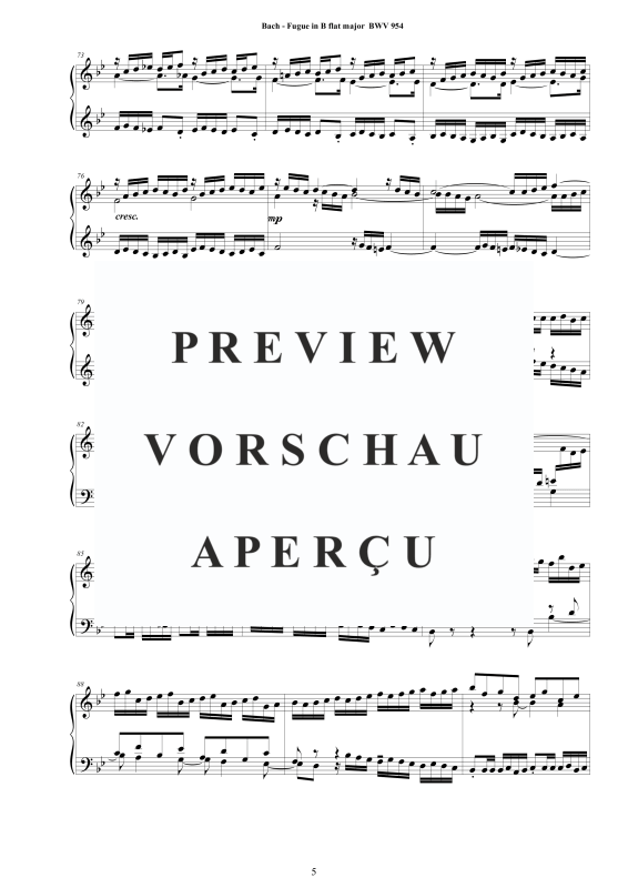 Product gallery: Page 6 of 7 Fuge in B-Dur BWV 954, , Solo Piano