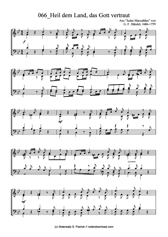 Produktbild zu: Heil dem Land, das Gott vertraut G. F. Händel, 1684-1759