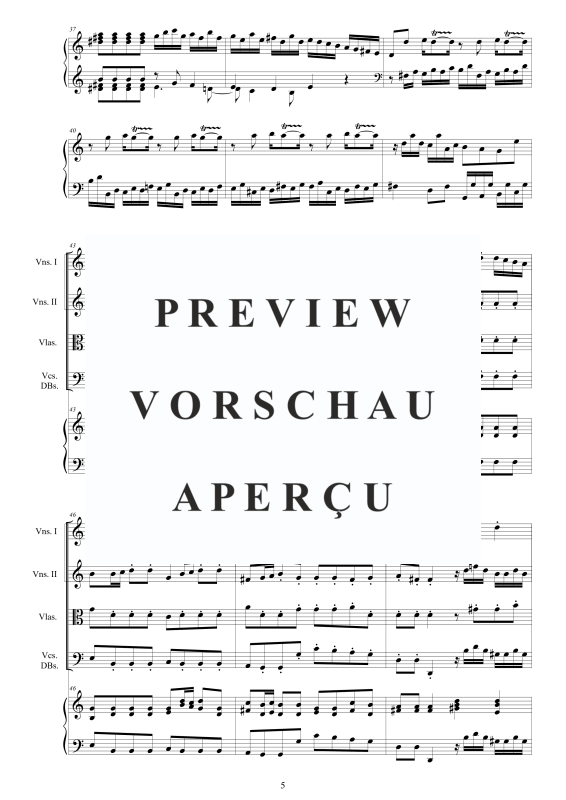 Produktgalerie: Seite 6 von 11 Cembalo Konzert Nr. 2 in C-Dur, , Cembalo und Streichorchester