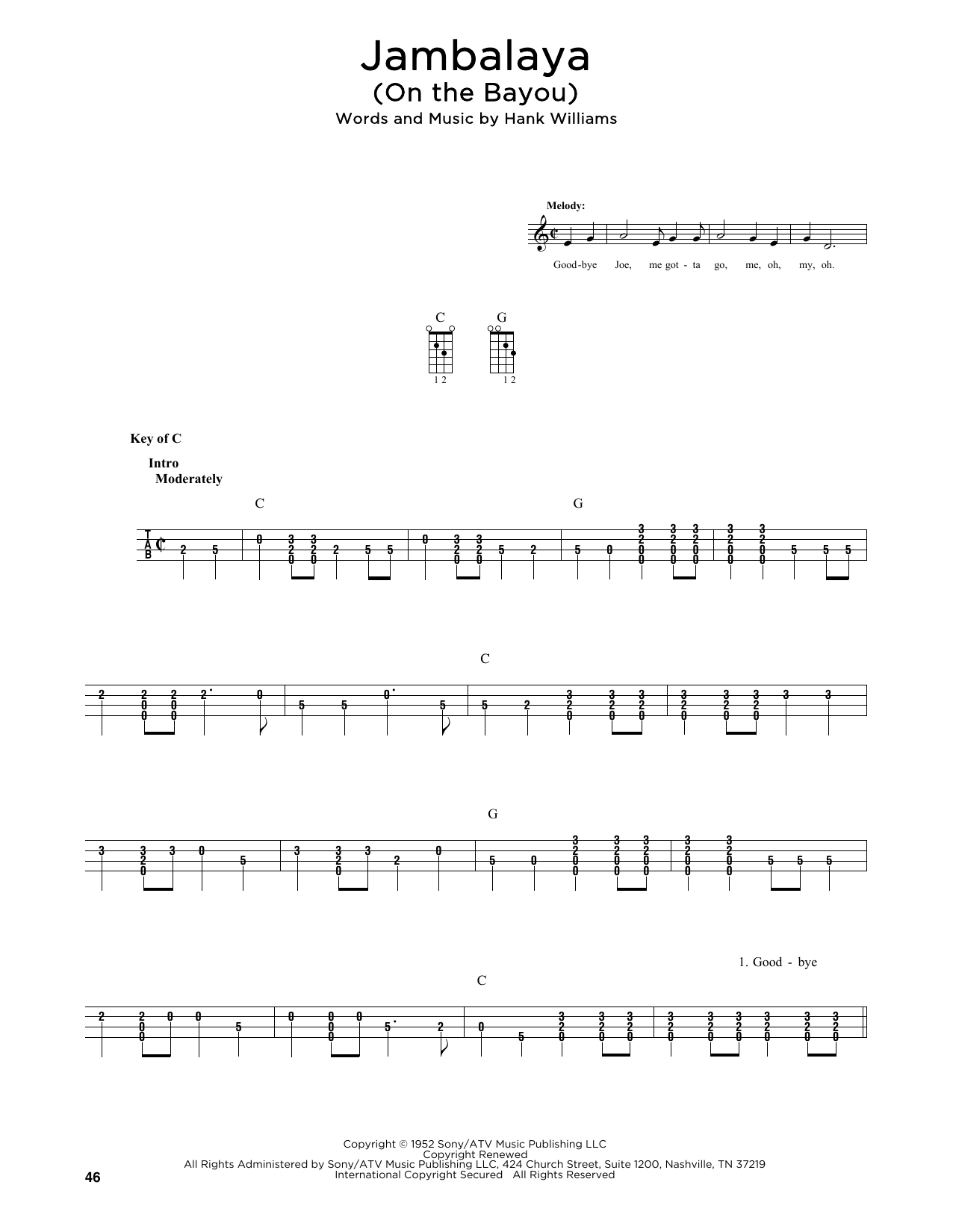 Produktgalerie: Seite 1 von 1 Jambalaya (On The Bayou) (arr. Fred Sokolow), Hank Williams