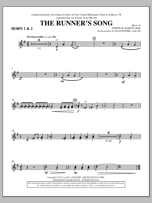 Produktbild zu: The Runner's Song - F Horn 1,2