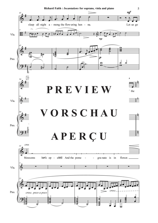 Product gallery: Page 6 of 21 Incantations , , (soprano, viola + piano)