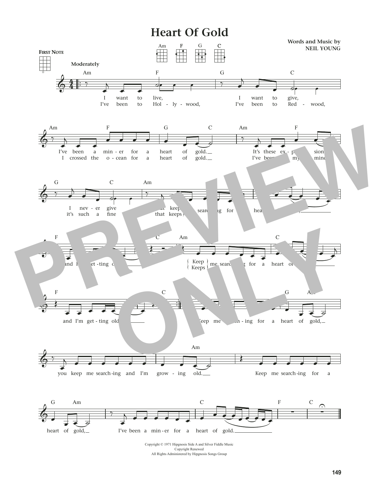 Produktgalerie: Seite 1 von 1 Heart Of Gold (from The Daily Ukulele) (arr. Jim Beloff), Neil Young, Ukulele