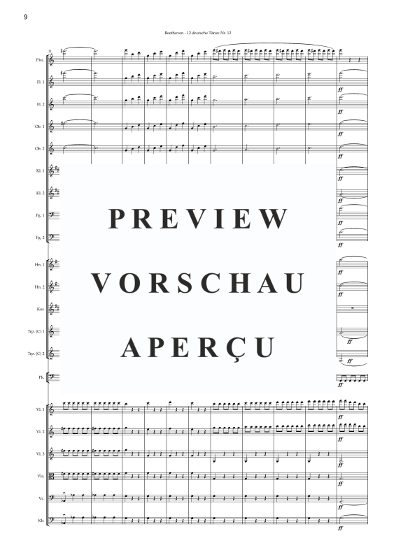 Produktgalerie: Seite 11 von 11 Deutscher Tanz Nr. 12, , Jugendkammerorchester