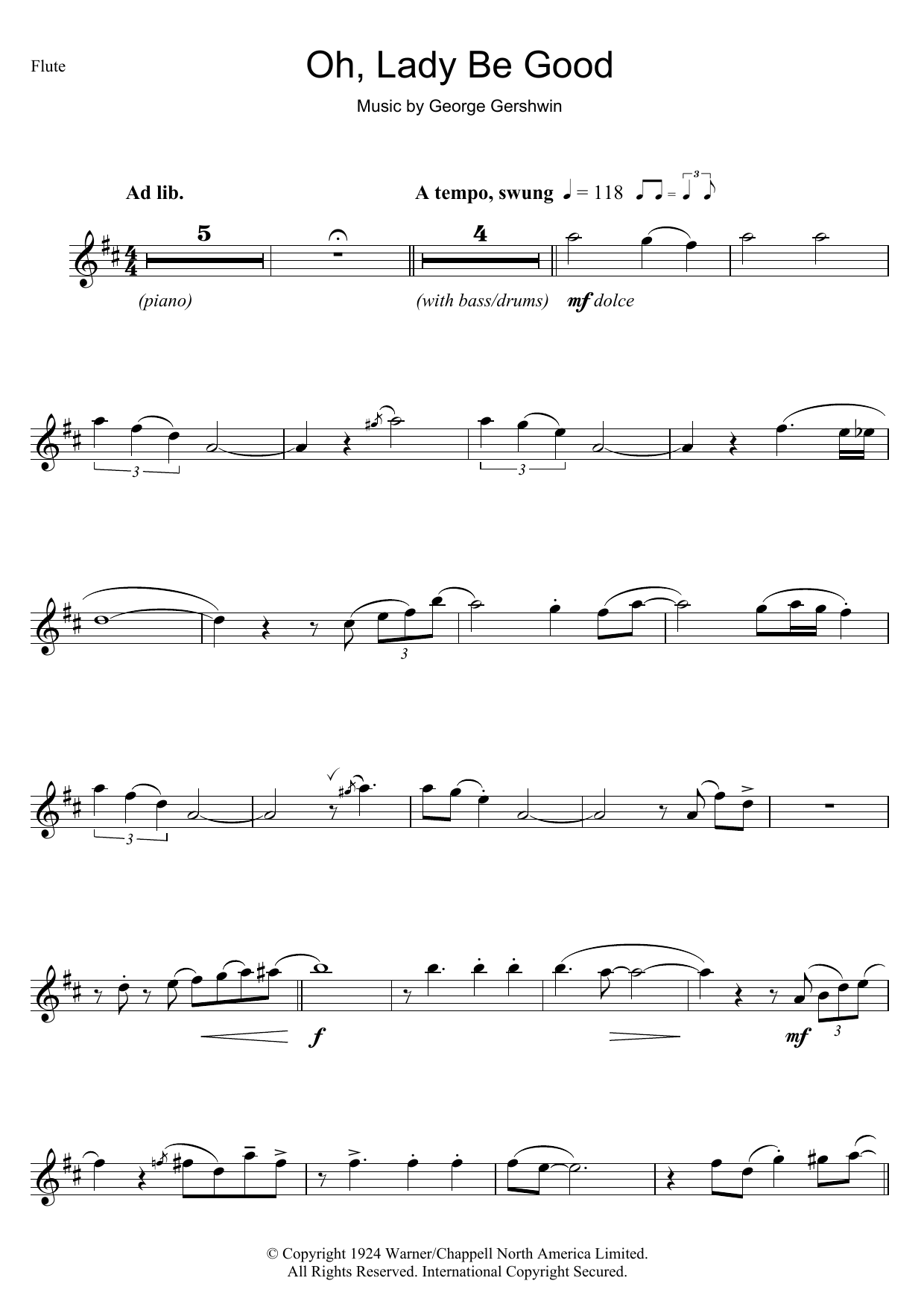 Product gallery: Page 1 of 1 Oh, Lady, Be Good, George Gershwin
