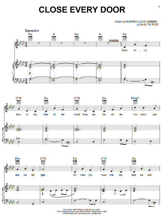 Produktbild zu: Close Every Door (from Joseph and the Amazing Technicolor Dreamcoat)
