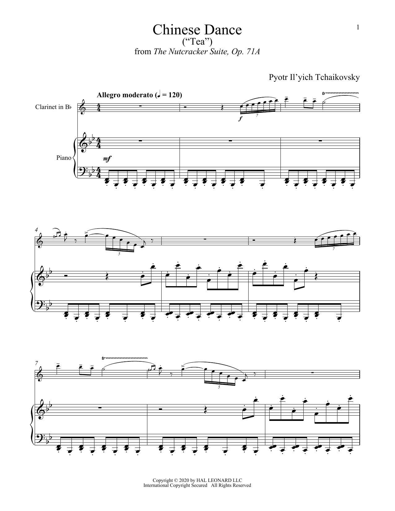 Produktbild zu: Chinese Dance (Tea), Op. 71a (from The Nutcracker)