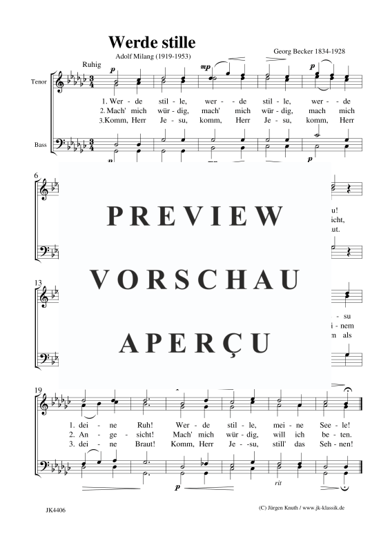 Produktgalerie: Seite 1 von 1 Werde stille, meine Seele, , Männerchor