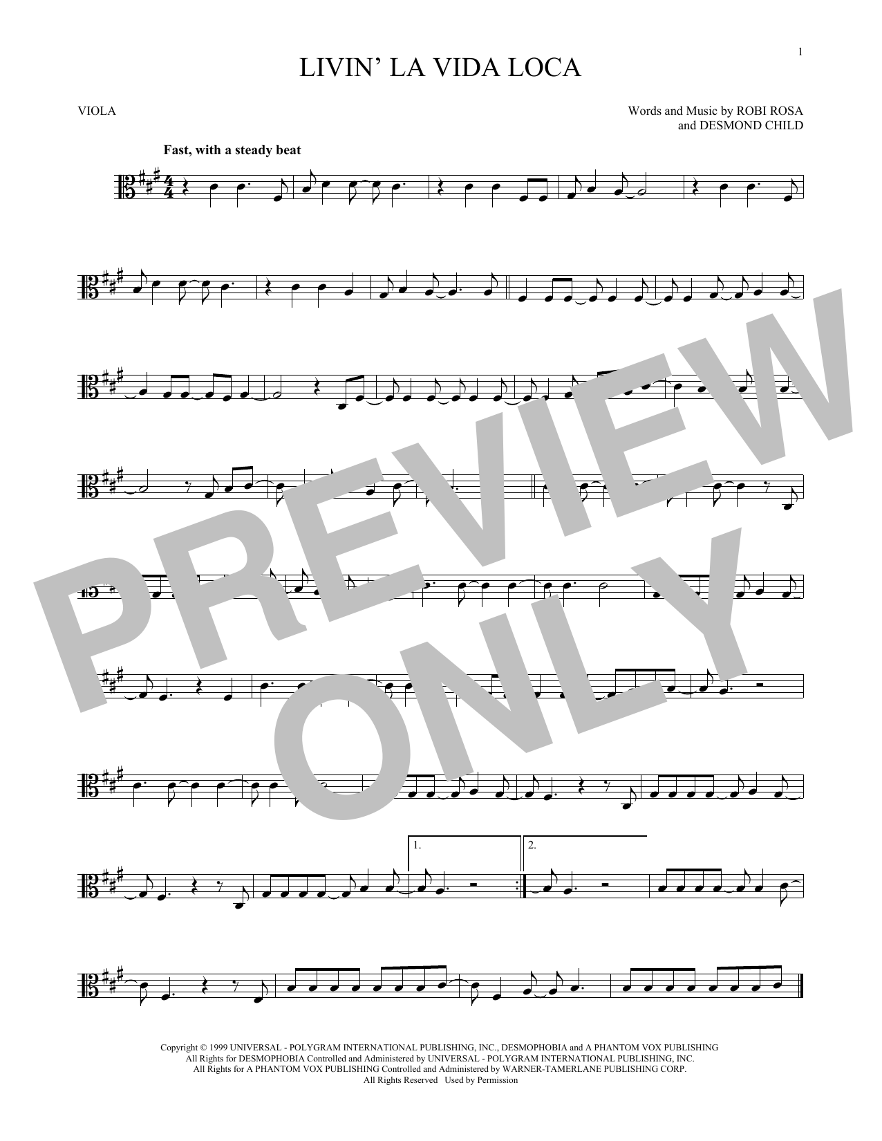 Product gallery: Page 1 of 1 Livin' La Vida Loca, Ricky Martin