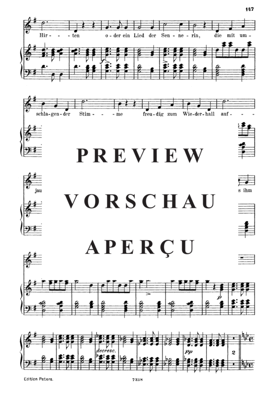 Product gallery: Page 7 of 9 Das Heimweh D.851, , Medium Voice and Piano